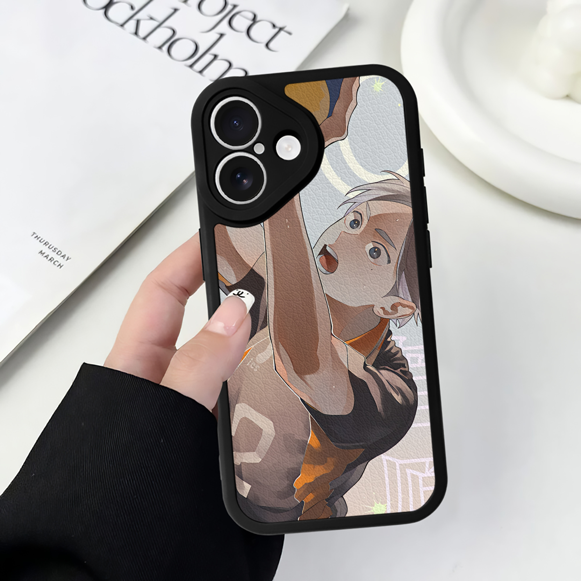 （画像用） ハイキュー!! Haikyu!! 【iPhone 16シリーズ対応】シリコンスマホケース（レザー調） 材質：シリコン